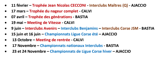 Calendrier nc 2024